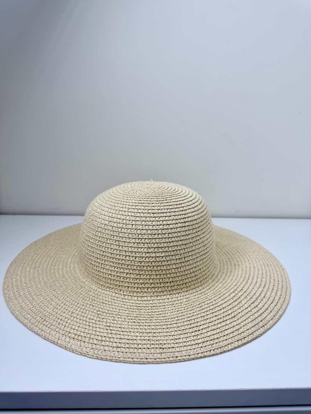 Janie and Jack Girls 2016 Resort Beige Gold Glitter Accent Sun Hat vacation 4-5 - Picture 4 of 8